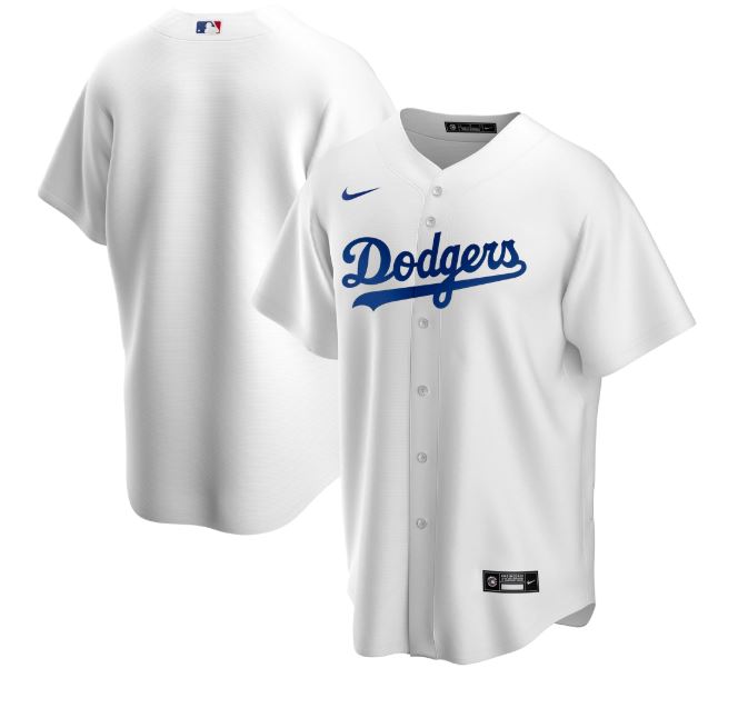 Nike Men Los Angeles Dodgers White Home 2020 Replica Team Jersey product image 3, provided for visual reference and product