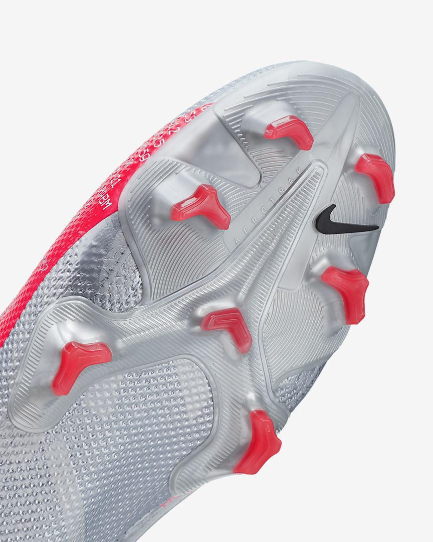 Nike Mercurial Superfly 7 Pro FG- Metallic Grey/Laser Crimson product image 8, provided for visual reference and product
