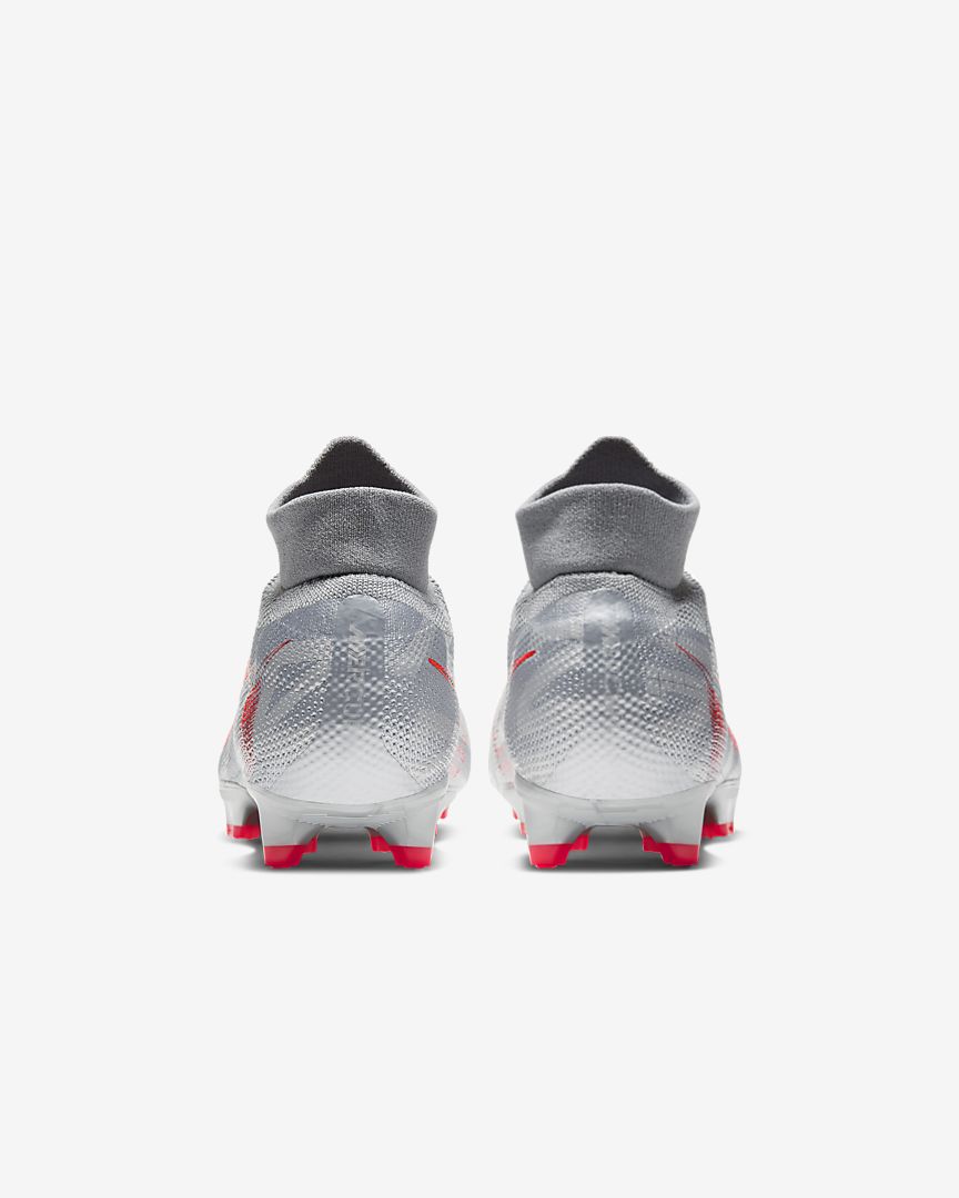 Nike Mercurial Superfly 7 Pro FG- Metallic Grey/Laser Crimson product image 7, provided for visual reference and product