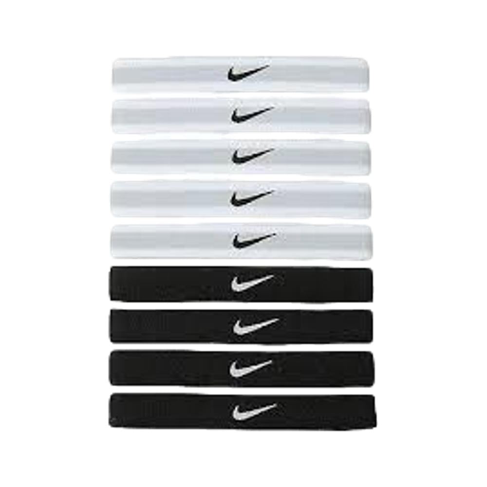 Nike Sports Hair Bands 9 Pk - Black/White product image 1, provided for visual reference and product detail review