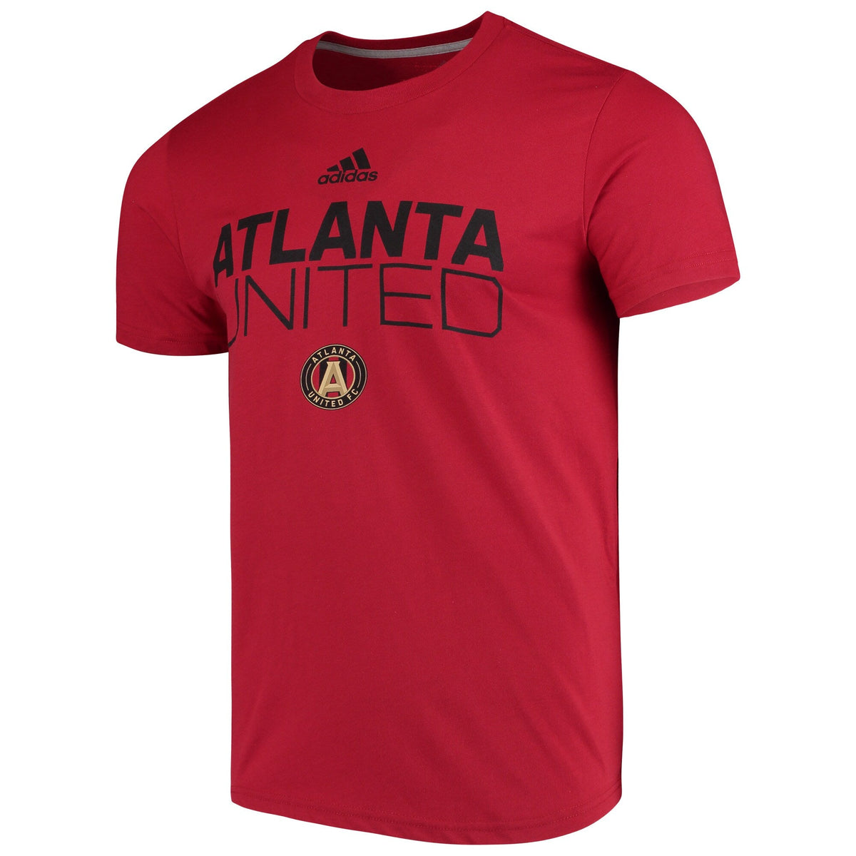 Adidas Atlanta United FC adidas Red Locker Stacked climalite Short Sleeve T-Shirt product image 1, provided for visual