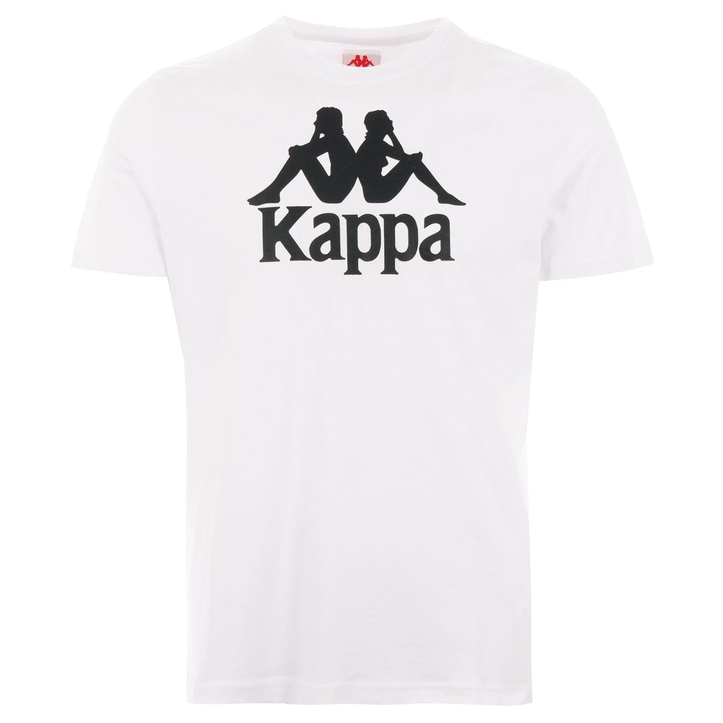 Kappa Men Authentic Estessi T-shirt - White/Black product image 1, provided for visual reference and product detail review