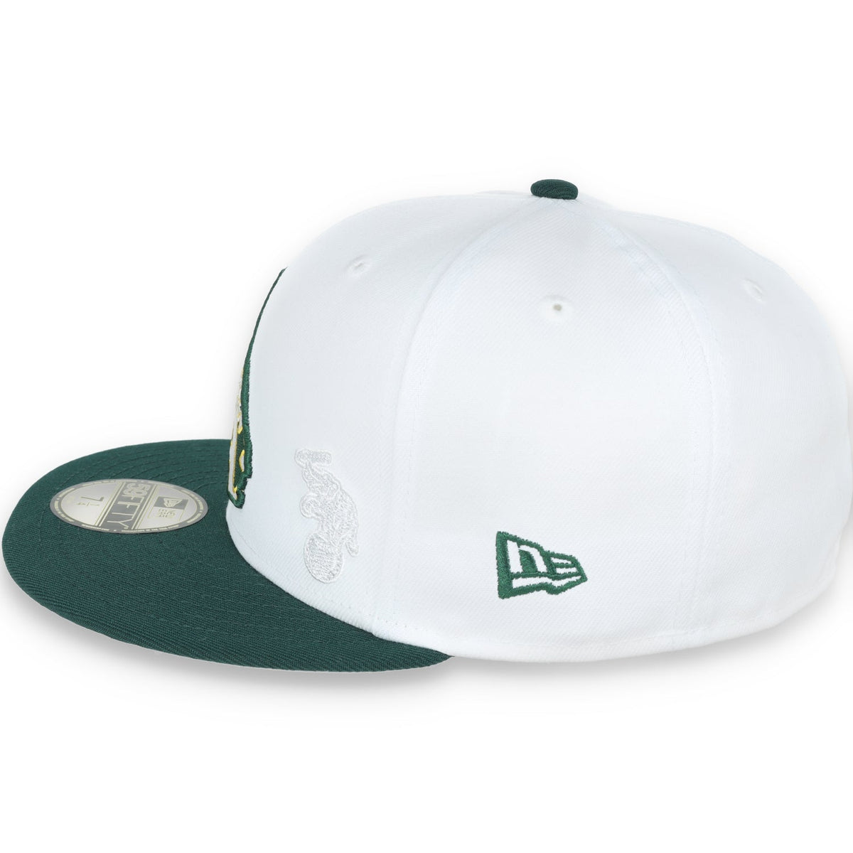 New Era Oakland Athletics State View E1 59FIFTY-White/Green product image 4, provided for visual reference and product
