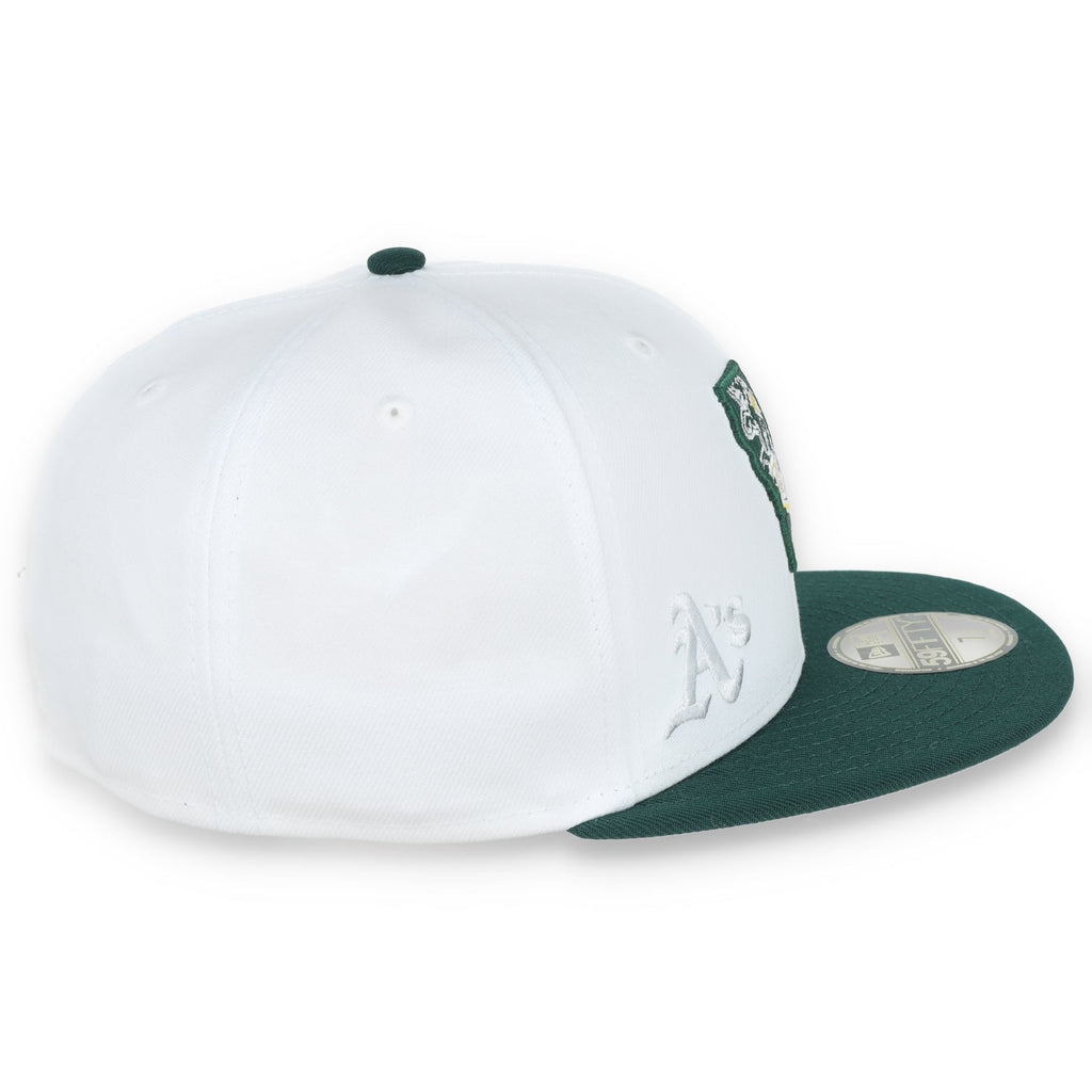 New Era Oakland Athletics State View E1 59FIFTY-White/Green product image 6, provided for visual reference and product