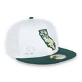 New Era Oakland Athletics State View E1 59FIFTY-White/Green product image 1, provided for visual reference and product