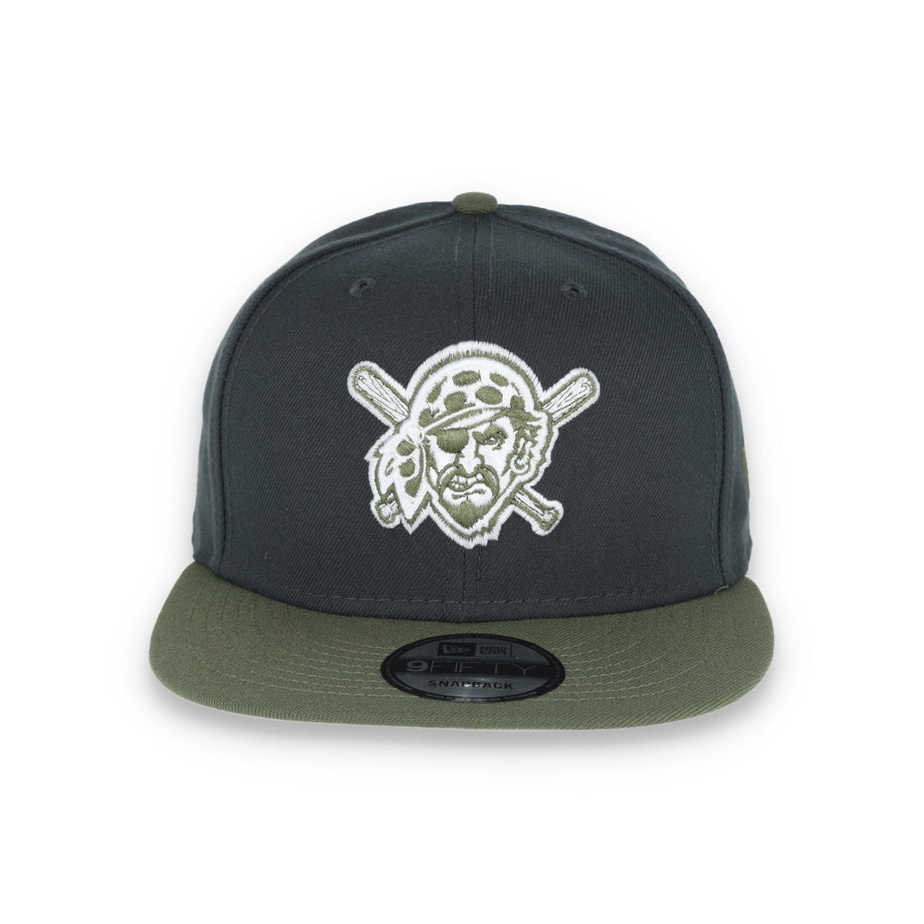 New Era Pittsburgh Pirates 2-Tone Color Pack 9FIFTY Snapback Hat - Grey/Olive product image 2, provided for visual reference