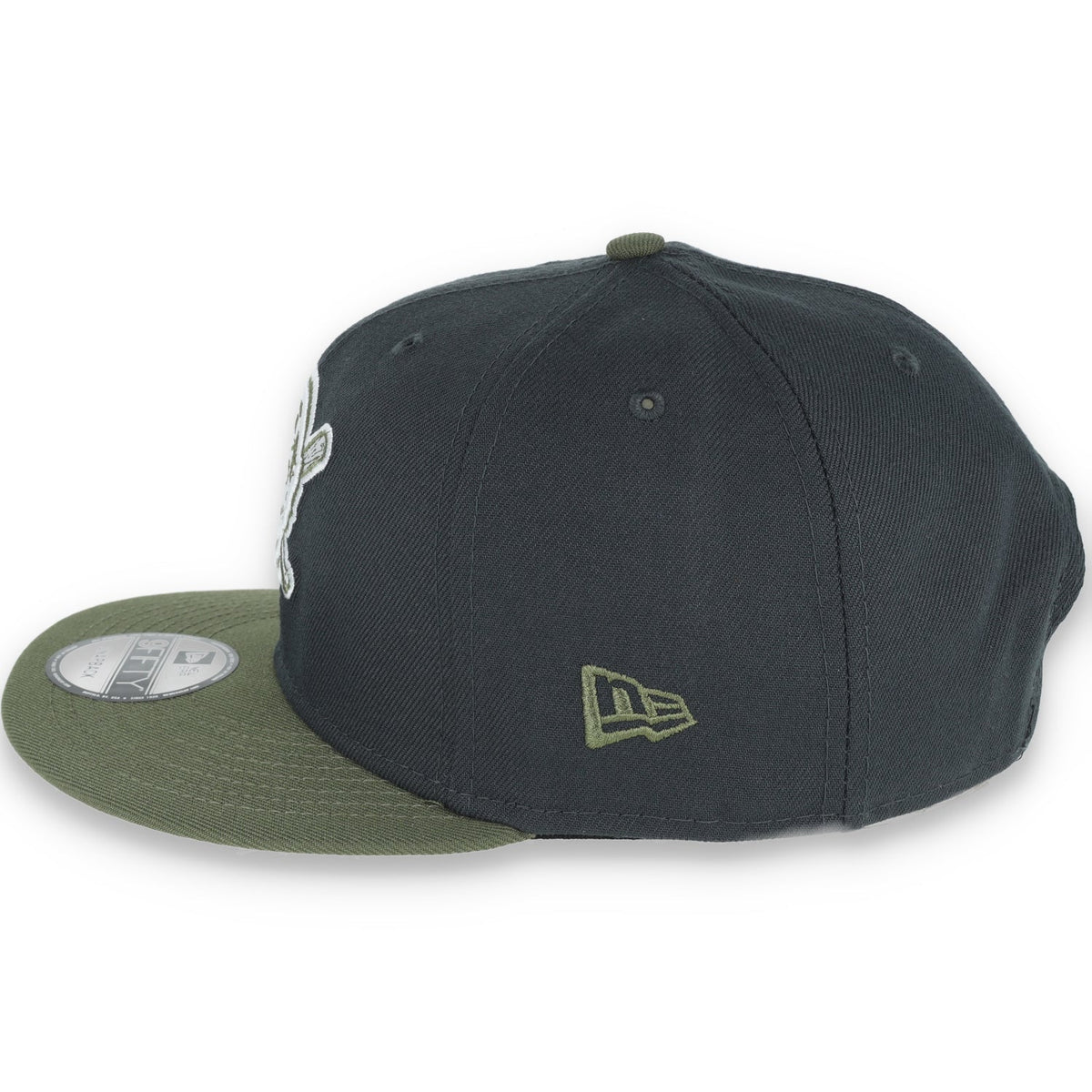 New Era Pittsburgh Pirates 2-Tone Color Pack 9FIFTY Snapback Hat - Grey/Olive product image 4, provided for visual reference
