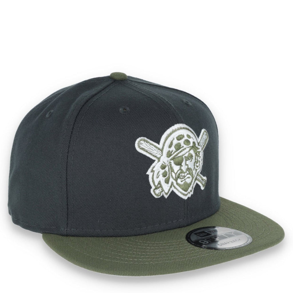 New Era Pittsburgh Pirates 2-Tone Color Pack 9FIFTY Snapback Hat - Grey/Olive product image 1, provided for visual reference