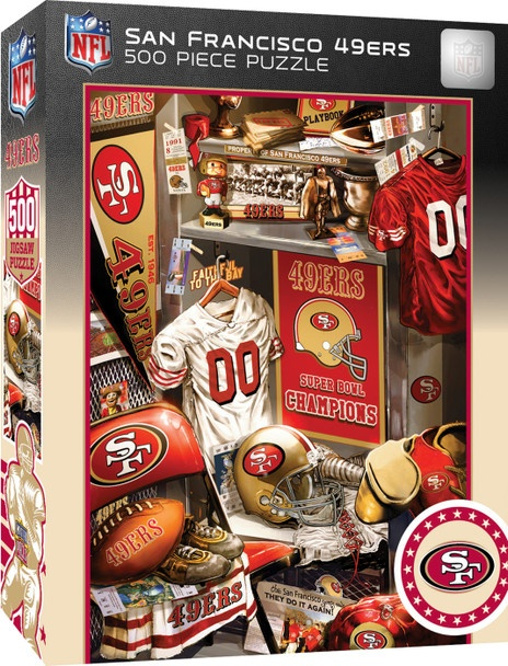 San Francisco 49Ers Locker Room - 500 Piece Nfl Sports Puzzle product image 1, provided for visual reference and product