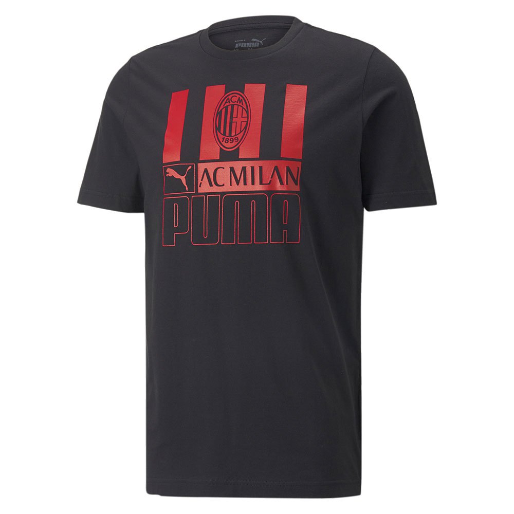 Puma AC Milan Core T-Shirt 22/23-Black product image 1, provided for visual reference and product detail review