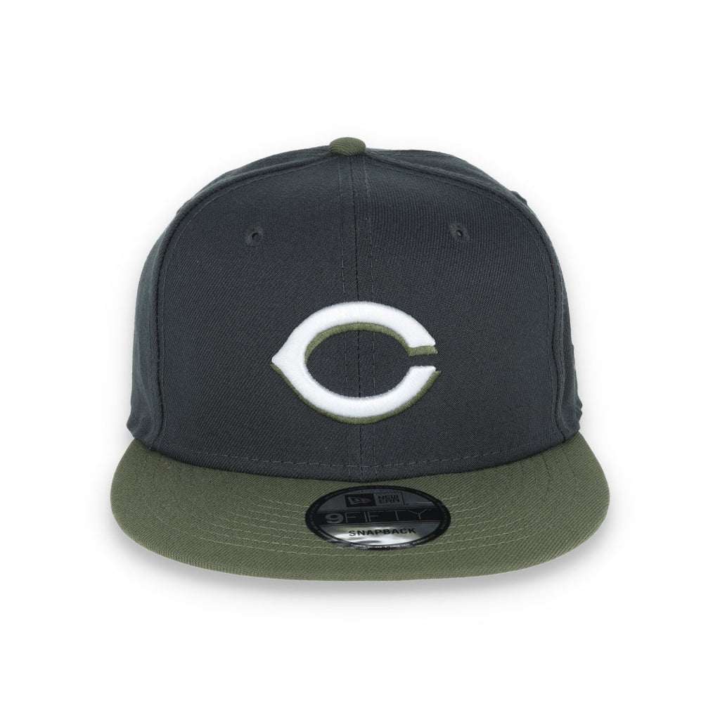 New Era Cincinnati Reds 2-Tone Color Pack 9FIFTY Snapback Hat- Grey/Olive product image 2, provided for visual reference and