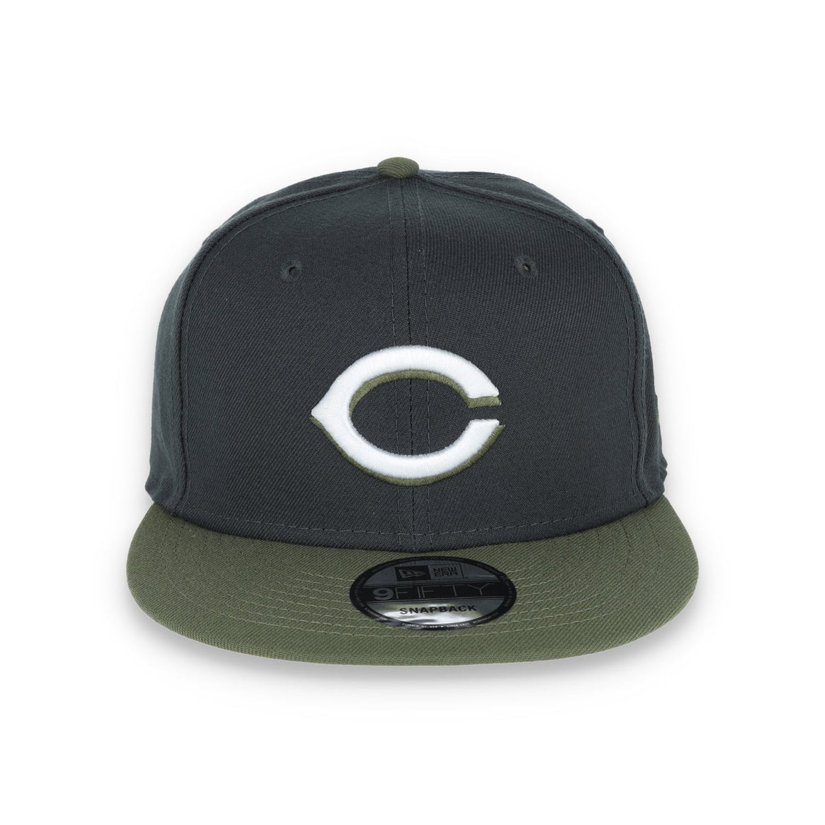 New Era Cincinnati Reds 2-Tone Color Pack 9FIFTY Snapback Hat- Grey/Olive product image 2, provided for visual reference and
