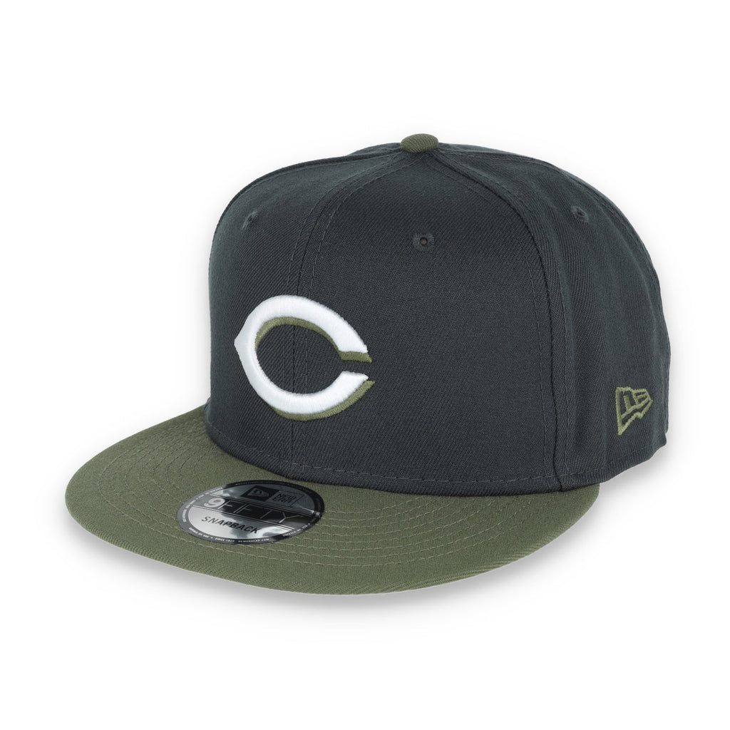 New Era Cincinnati Reds 2-Tone Color Pack 9FIFTY Snapback Hat- Grey/Olive product image 3, provided for visual reference and