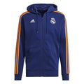 Adidas Men Real Madrid 3 Stripes Track Jacket- BLUE/ORANGE product image 1, provided for visual reference and product detail