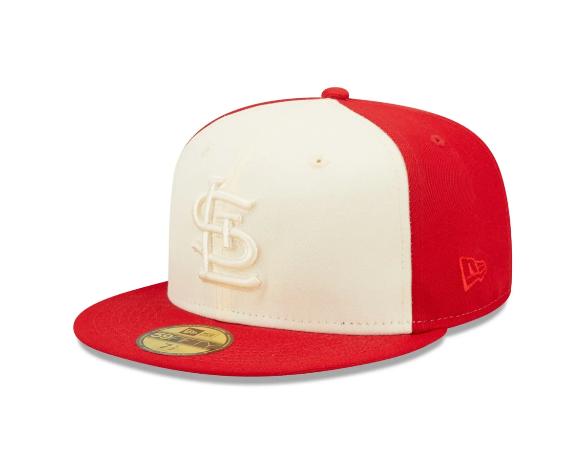 New Era St Louis Cardinals 2-Tone 59Fifty Fitted Hat- Red/Cream product image 3, provided for visual reference and product