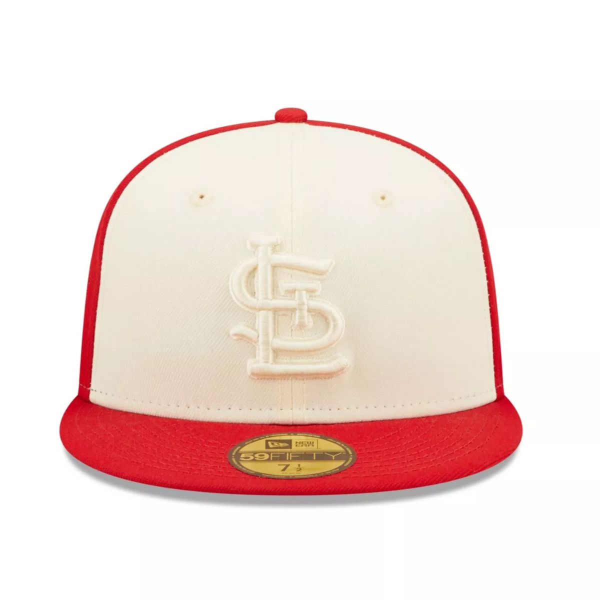 New Era St Louis Cardinals 2-Tone 59Fifty Fitted Hat- Red/Cream product image 2, provided for visual reference and product