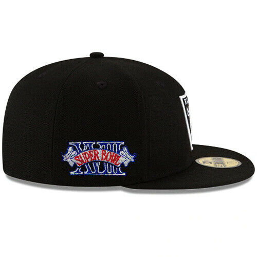 New Era Las Vegas Raiders Xviii Superbowl Patch 59Fifty Fitted Hat product image 4, provided for visual reference and