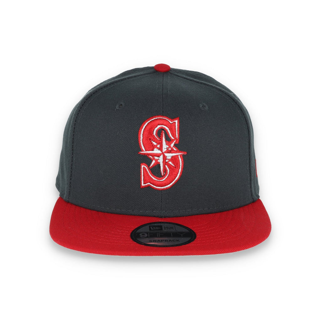 New Era Seattle Mariners 2-Tone Color Pack 9FIFTY Snapback Hat-Grey/Scarlet product image 2, provided for visual reference