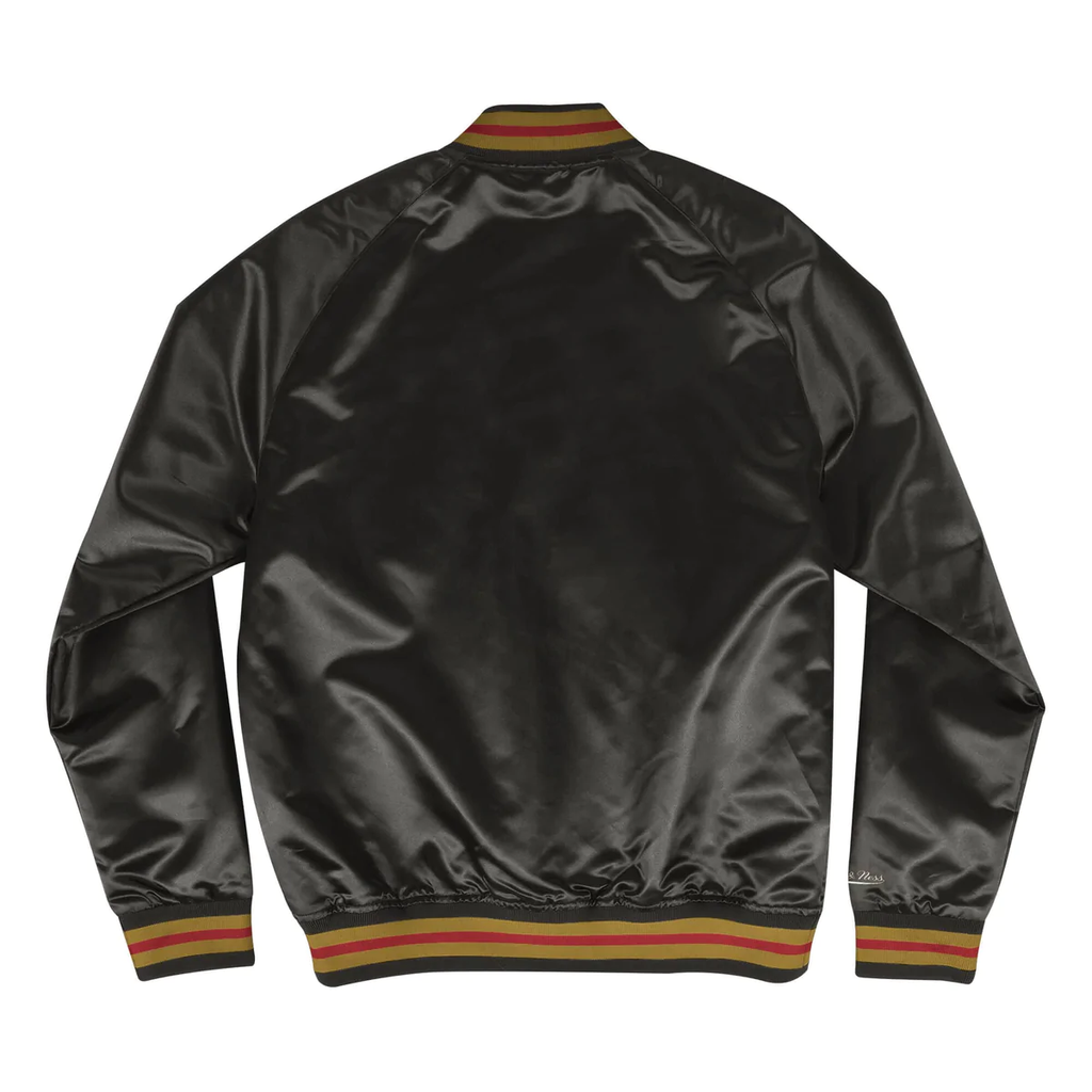 Mitchell & Ness San Francisco 49ers Lightweight Satin Jacket-Black/Gold product image 2, provided for visual reference and