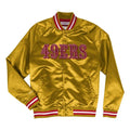 Mitchell & Ness San Francisco 49ers Lightweight Satin Jacket-Gold product image 1, provided for visual reference and product