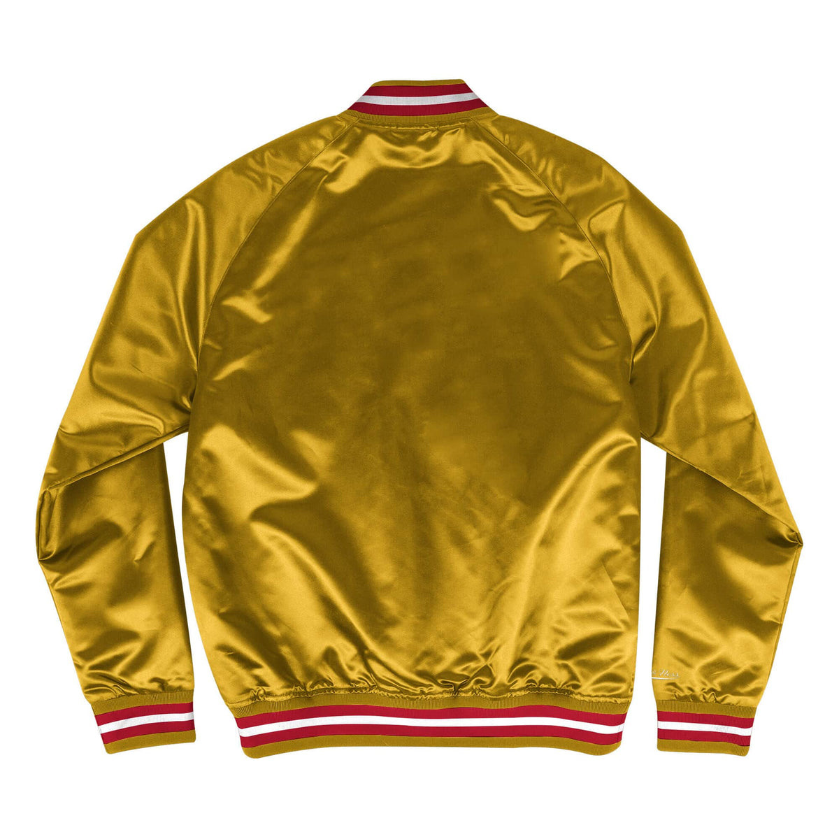 Mitchell & Ness San Francisco 49ers Lightweight Satin Jacket-Gold product image 2, provided for visual reference and product