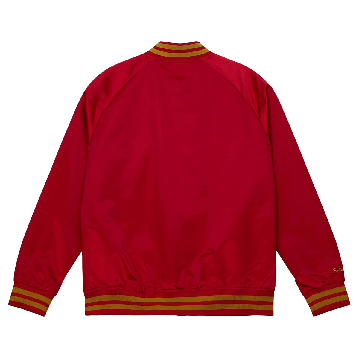 Mitchell & Ness San Francisco 49ers Lightweight Satin Jacket-RED product image 2, provided for visual reference and product