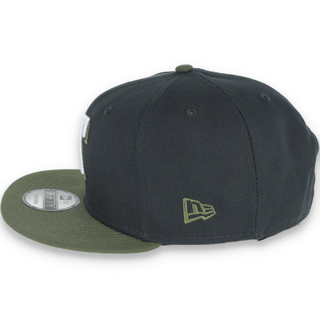 New Era Texas Rangers 2-Tone Color Pack Snapback Hat - Grey/Olive product image 4, provided for visual reference and product
