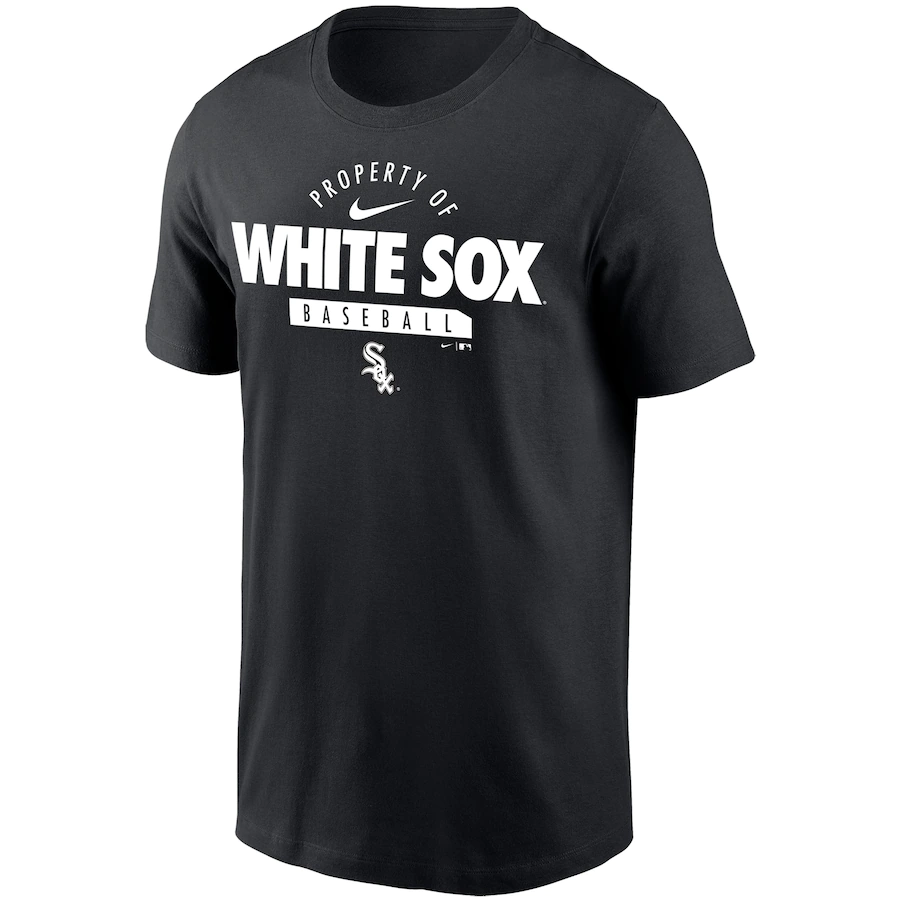 Nike Chicago White Sox Primetime Property Of Practice T-Shirt - Black product image 1, provided for visual reference and
