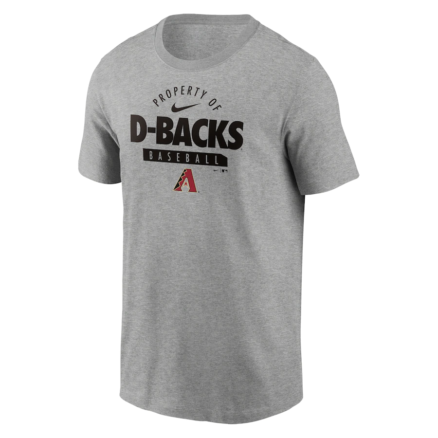 Nike Arizona Diamondbacks Primetime Property Of Practice T-Shirt - Heathered Gray product image 1, provided for visual