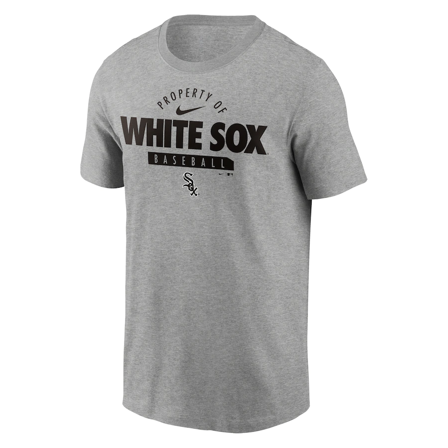 Nike Chicago White Sox Primetime Property Of Practice T-Shirt - Heathered Gray product image 1, provided for visual