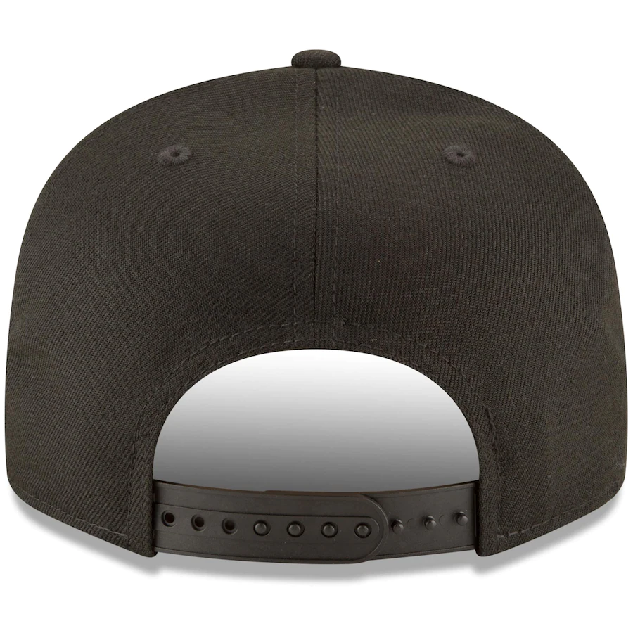 Pittsburgh Pirates New Era Black on Black 9FIFTY Team Snapback Adjustable Hat - Black product image 4, provided for visual