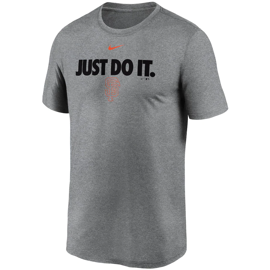 Nike San Francisco Youth Giants Team Just Do It Legend Performance T-Shirt - Gray product image 1, provided for visual
