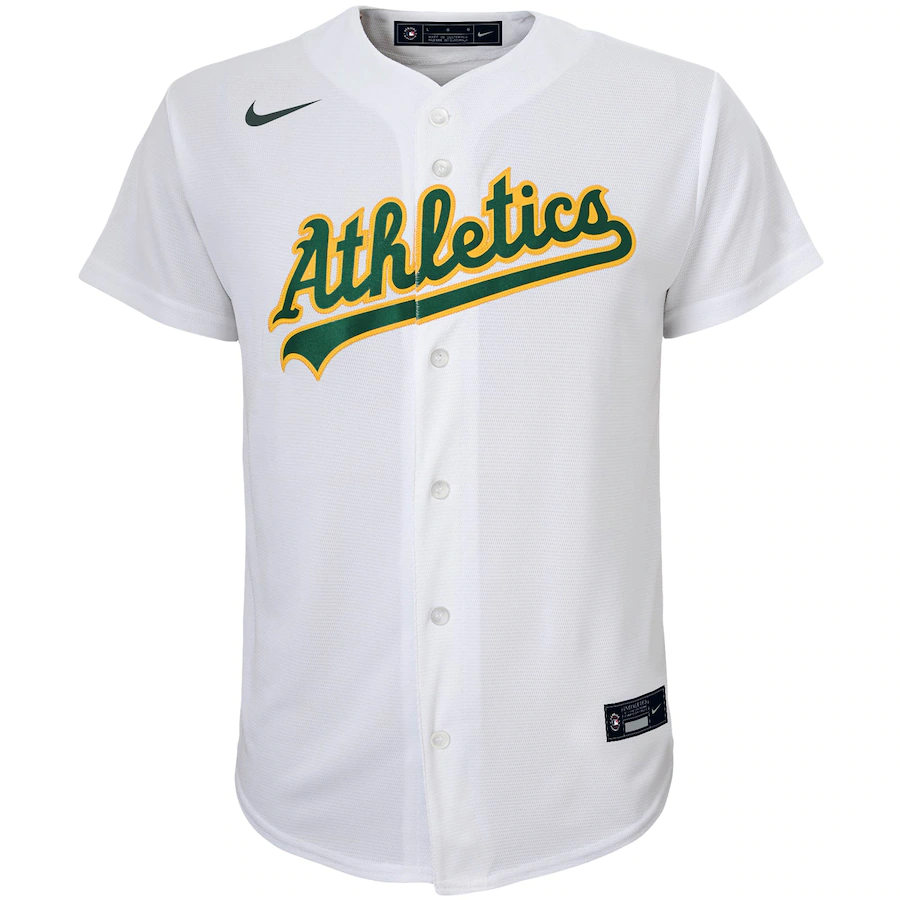 Nike Youth Oakland Athletics Home Replica Team Jersey–White product image 1, provided for visual reference and product