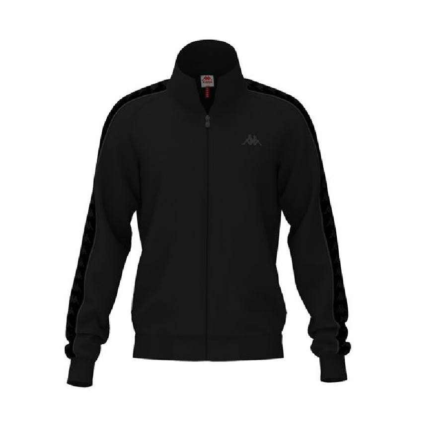 Kappa 222 Banda Anniston Track Jacket-Black/Black product image 1, provided for visual reference and product detail review