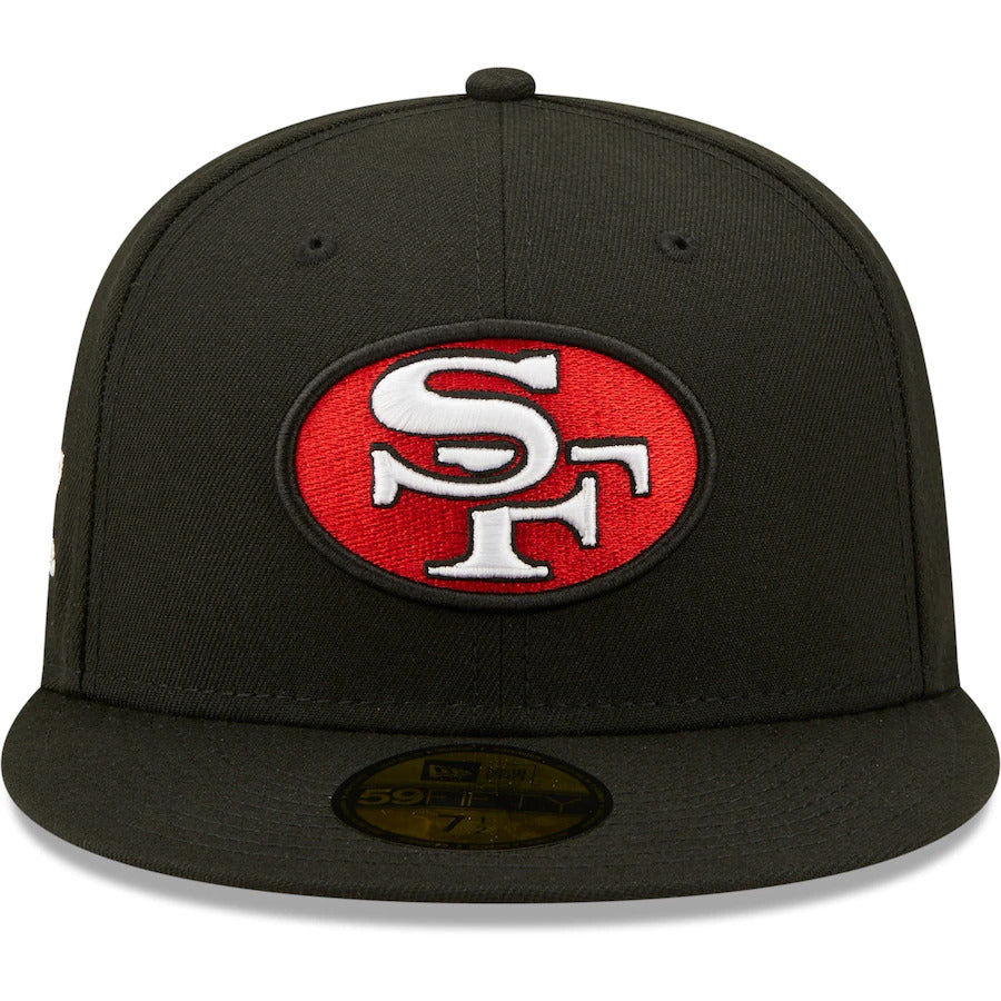 New Era Black San Francisco 49ers Super Bowl XXIX Side Patch 59FIFTY Fitted Hat-blk/red product image 3, provided for visual