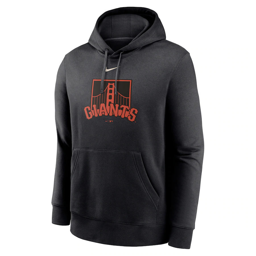 Nike San Francisco Giants Alternate Logo Club Pullover Hoodie - Black product image 1, provided for visual reference and