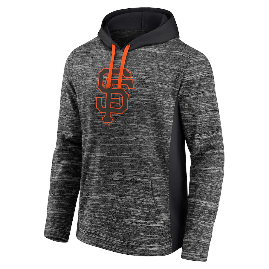 San Francisco Giants Fanatics Branded Instant Replay Color Block Pullover Hoodie - Gray/Black product image 1, provided for