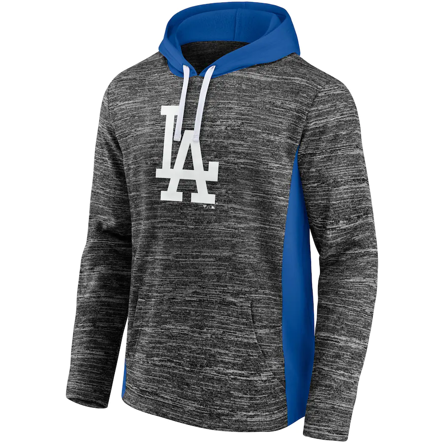 Los Angeles Dodgers Fanatics Branded Gray/Royal Instant Replay Color Block Pullover Hoodie product image 1, provided for