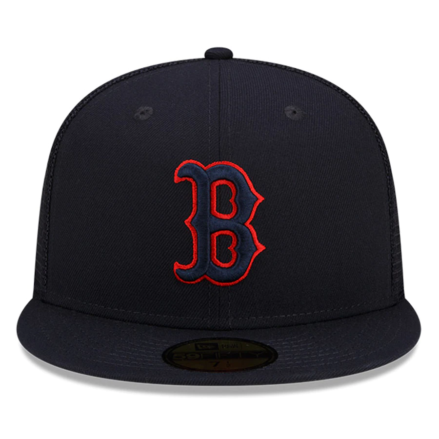 New Era Boston Red Sox 2022 Batting Practice 59FIFTY Fitted Hat - Navy product image 2, provided for visual reference and