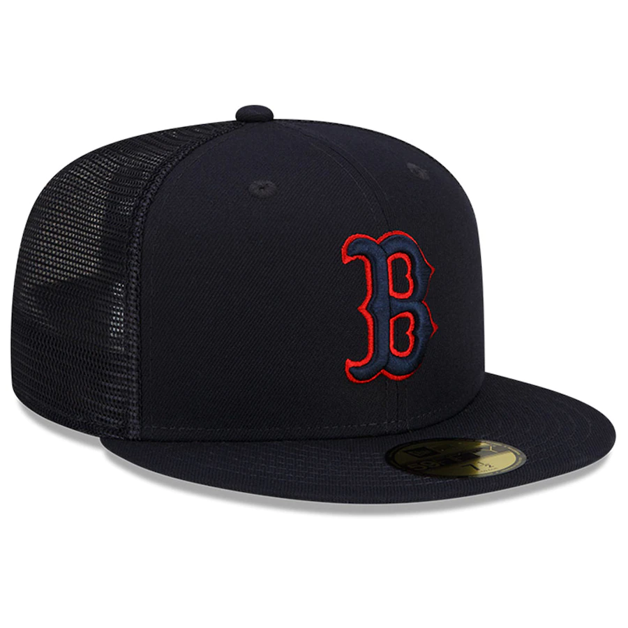 New Era Boston Red Sox 2022 Batting Practice 59FIFTY Fitted Hat - Navy product image 3, provided for visual reference and