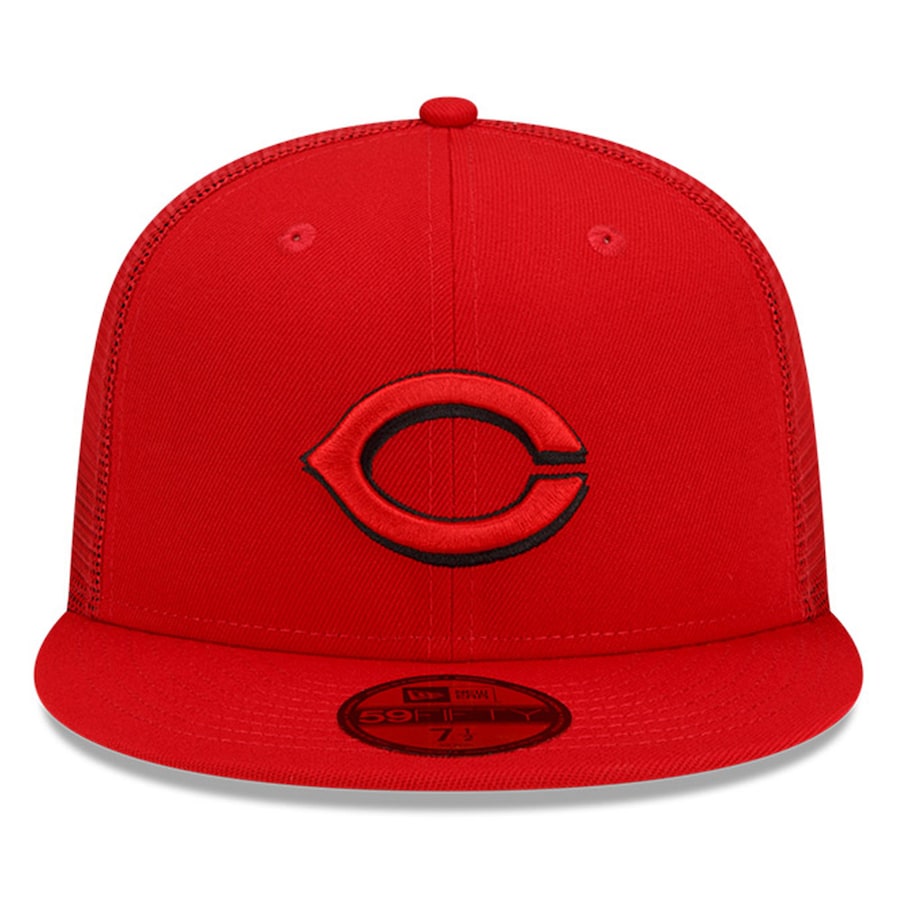 New Era Cincinnati Reds 2022 Batting Practice 59FIFTY Fitted Hat - Red product image 2, provided for visual reference and