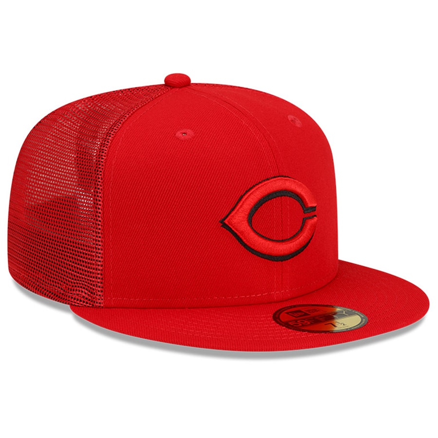 New Era Cincinnati Reds 2022 Batting Practice 59FIFTY Fitted Hat - Red product image 3, provided for visual reference and