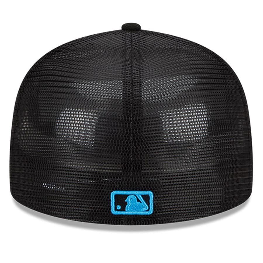New Era Miami Marlins 2022 Batting Practice 59FIFTY Fitted Hat - Black product image 4, provided for visual reference and