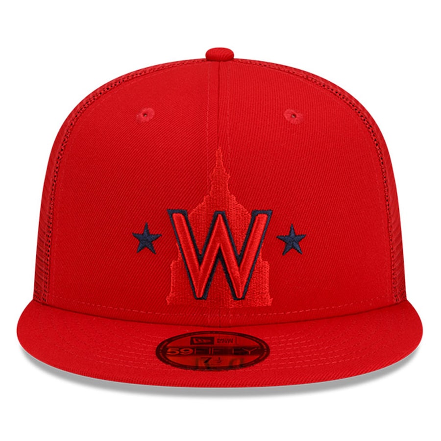 New Era Washington Nationals 2022 Batting Practice 59FIFTY Fitted Hat-Red product image 2, provided for visual reference and