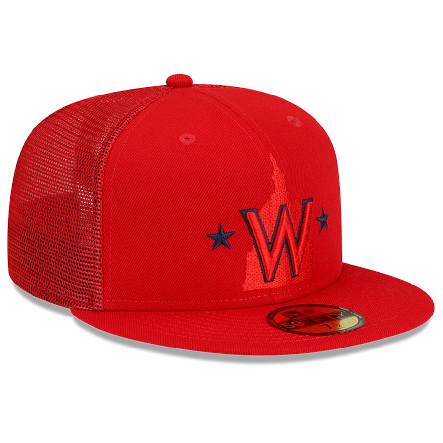 New Era Washington Nationals 2022 Batting Practice 59FIFTY Fitted Hat-Red product image 3, provided for visual reference and