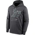 Nike Anthracite Men Oakland Athletics Pattern Logo Performance Pullover Hoodie product image 1, provided for visual