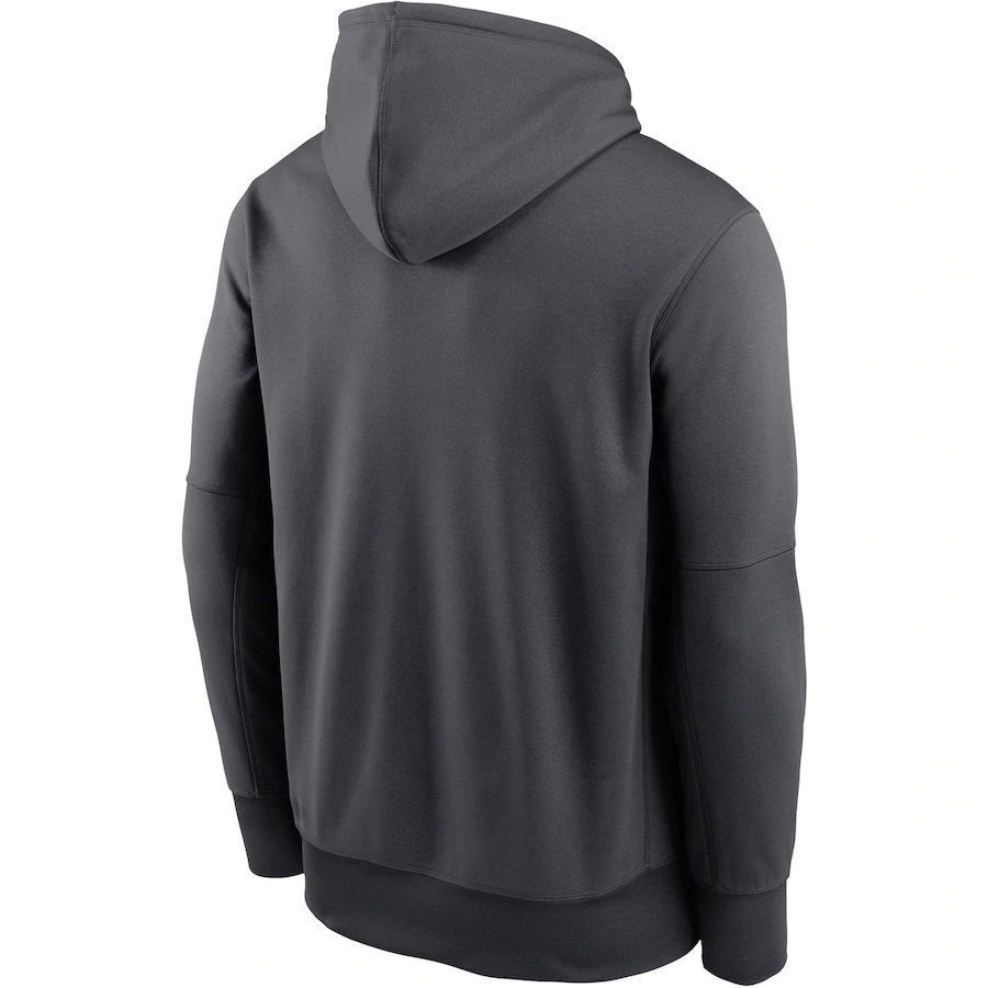 Nike Anthracite Men Oakland Athletics Pattern Logo Performance Pullover Hoodie product image 2, provided for visual