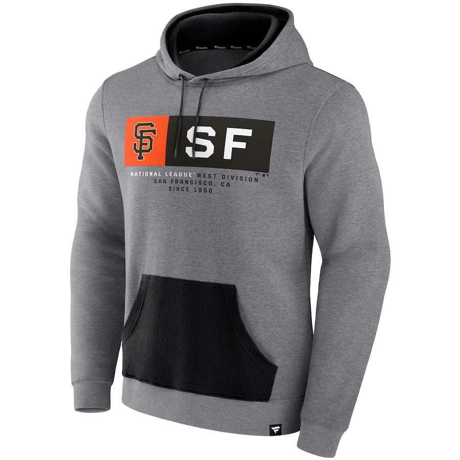 San Francisco Giants Fanatics Branded Iconic Steppin Up Fleece Pullover Hoodie - Heathered Gray product image 1, provided