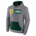Oakland Athletics Fanatics Branded Iconic Steppin Up Fleece Pullover Hoodie - Heathered Gray product image 1, provided for