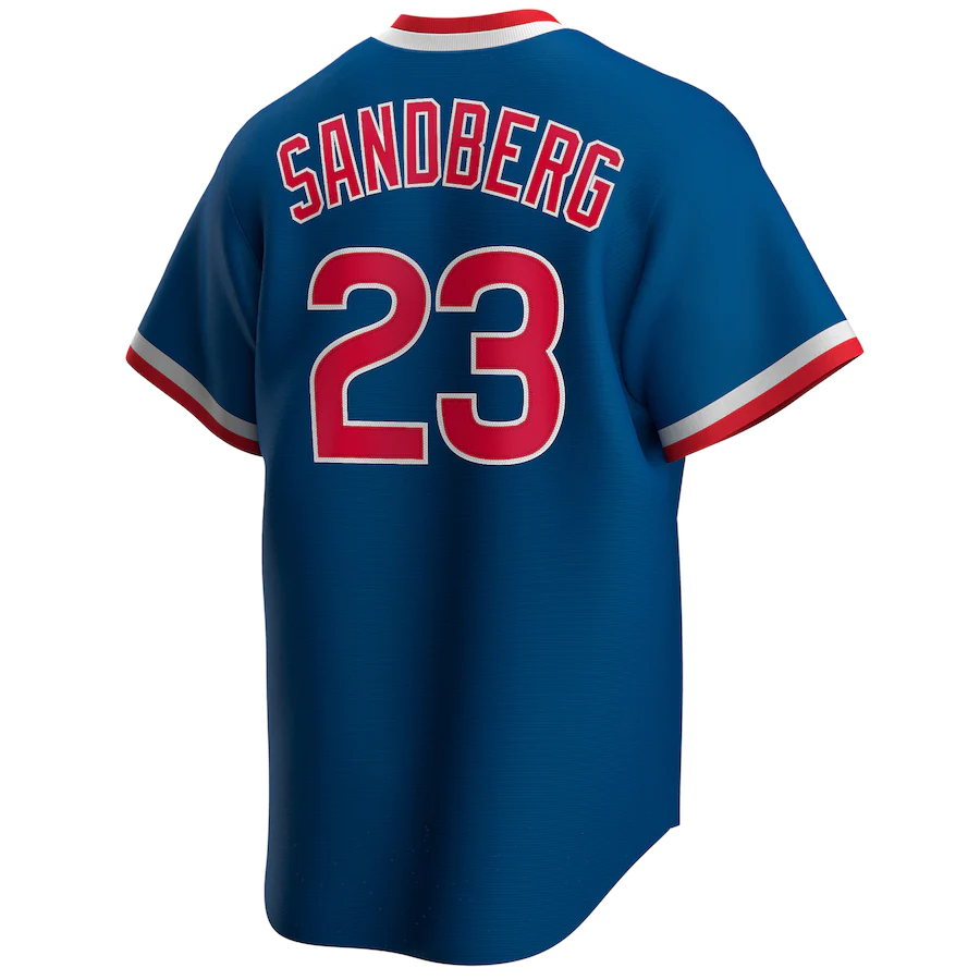 Nike Ryne Sandberg Chicago Cubs Royal Road Cooperstown Collection Player Jersey product image 2, provided for visual